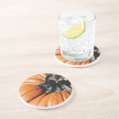 En Grès Dessous de verre citrouille (Côté)