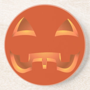 En Grès Dessous de verre citrouille Amusant Halloween Jack