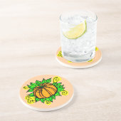 En Grès Dessous de verre Citrouille de récolte (Côté)