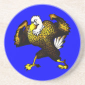 En Grès Dessous de verre Cool à l'air d'aigle (Devant)