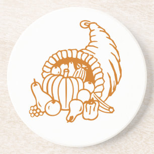 En Grès Dessous de verre - Corne de l'abondance