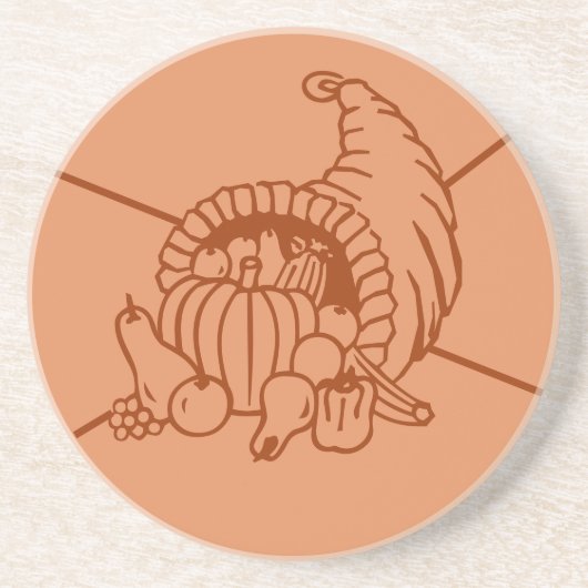 En Grès Dessous de verre - Corne de Plenty (Devant)