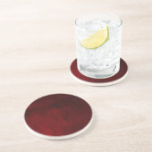 En Grès Dessous de verre cramoisis (Côté)