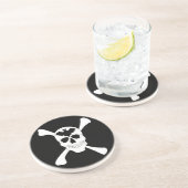 En Grès Dessous de verre Crâne et Os (Côté)