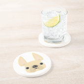 En Grès Dessous de verre crèmes de Frenchie (Côté)