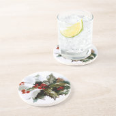 En Grès Dessous de verre creux couverts de neige (Côté)