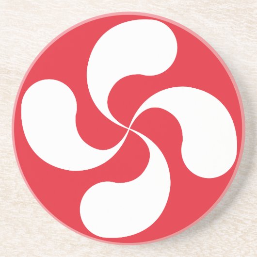 En Grès Dessous de verre Croix Basque "Lauburu" (Devant)