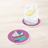 En Grès Dessous de verre Cupcake à la myrtille (Côté)