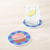 En Grès Dessous de verre Cupcake aux fraises (Côté)