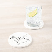 En Grès Dessous de verre : Dalmatie noire (Côté)
