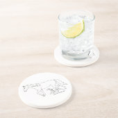 En Grès Dessous de verre : Dalmatien & Cheval (Côté)