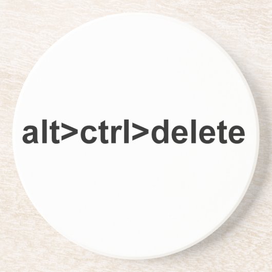 En Grès dessous de verre d'alt>ctrl>delete (Devant)