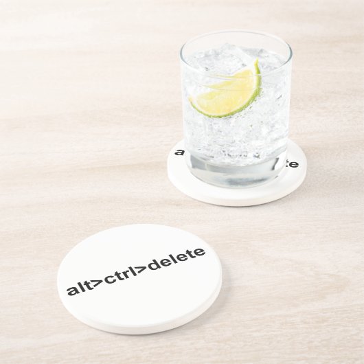 En Grès dessous de verre d'alt>ctrl>delete (Côté)