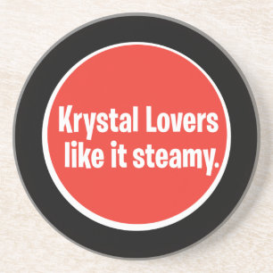 En Grès Dessous de verre d'amants de Krystal