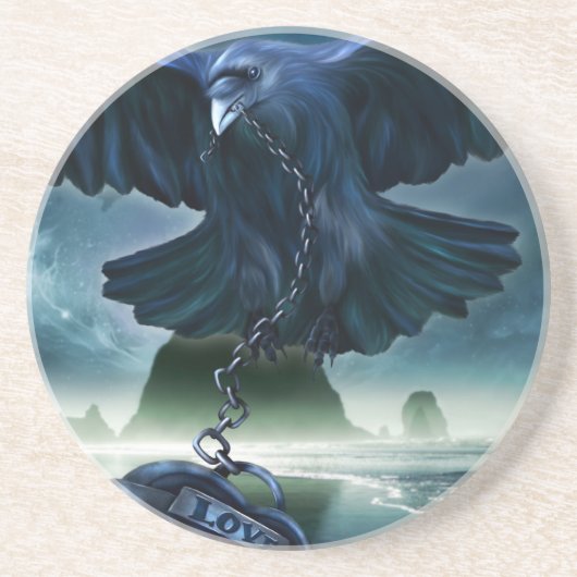 En Grès Dessous de verre d'amour de Raven (Devant)