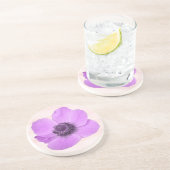 En Grès Dessous de verre d'anémone rose (Côté)