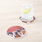 En Grès Dessous de verre d'animal de chien de chiots de (Côté)