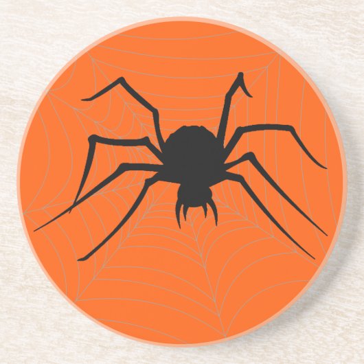 En Grès Dessous de verre d'araignée de Halloween (Devant)