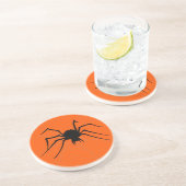 En Grès Dessous de verre d'araignée de Halloween (Côté)