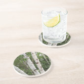 En Grès Dessous de verre d'arbre de bouleau (Côté)