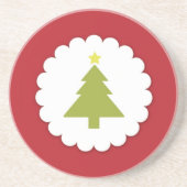 En Grès Dessous de verre d'arbre de Noël (Devant)