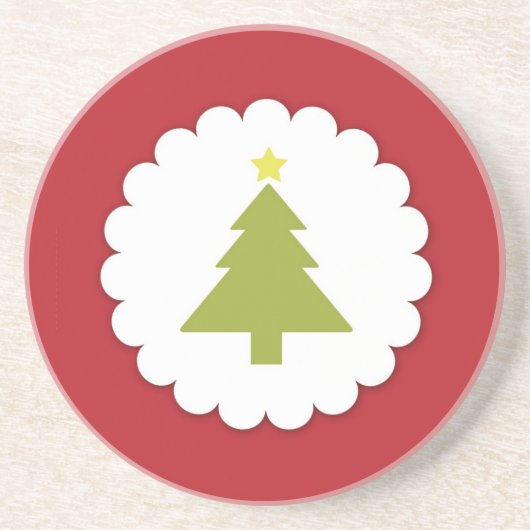 En Grès Dessous de verre d'arbre de Noël (Devant)