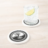 En Grès Dessous de verre d'arbre de Yin Yang (Côté)