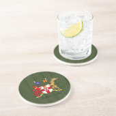 En Grès Dessous de verre d'armoiries de l'Irlande du Nord (Côté)