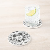 En Grès Dessous de verre d'art de fractale (Côté)