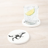 En Grès Dessous de verre d'art de l'encre Labrador (Côté)