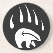 En Grès Dessous de verre d'art de l'ours tribal Bear Claw (Devant)