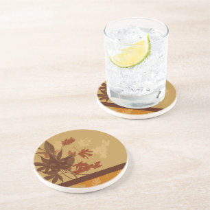 En Grès Dessous de verre d'automne