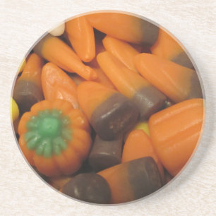 En Grès Dessous de verre d'automne Candy Corn