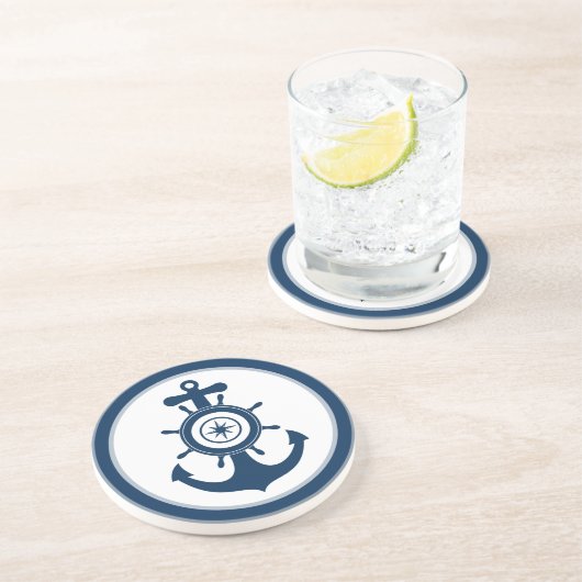 En Grès dessous de verre de Ancre (Côté)