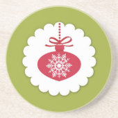 En Grès Dessous de verre de bal de Noël (Devant)