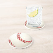 En Grès Dessous de verre de balle de baseball (Côté)