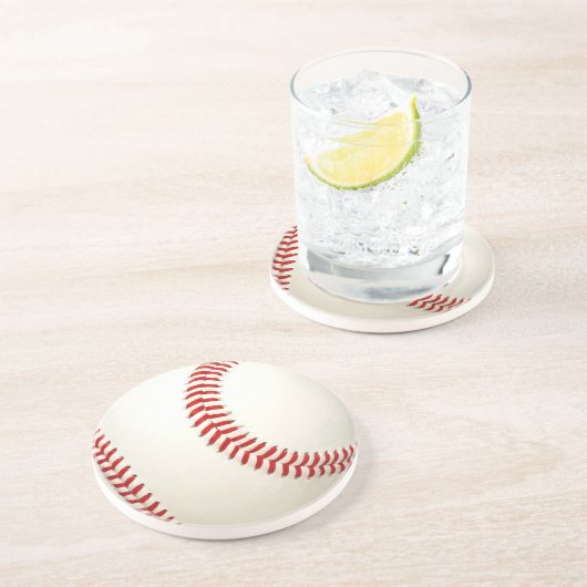 En Grès Dessous de verre de balle de baseball (Côté)