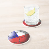 En Grès Dessous de verre de ballon de football du Chili (Côté)