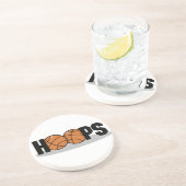 En Grès Dessous de verre de basket-ball de cercles (Côté)