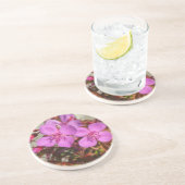 En Grès Dessous de verre de Begonias (Côté)