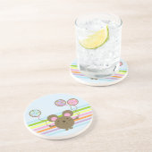 En Grès Dessous de verre de bleu de souris de ballon (Côté)