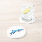 En Grès Dessous de verre de Bleu-Requin (Côté)