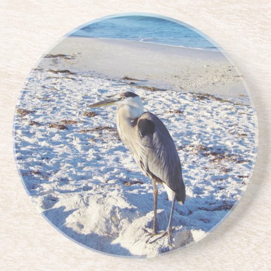 En Grès Dessous de verre de boisson Blue Heron (Devant)
