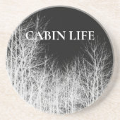 En Grès Dessous de verre de boisson de l'arbre de la Forêt (Devant)