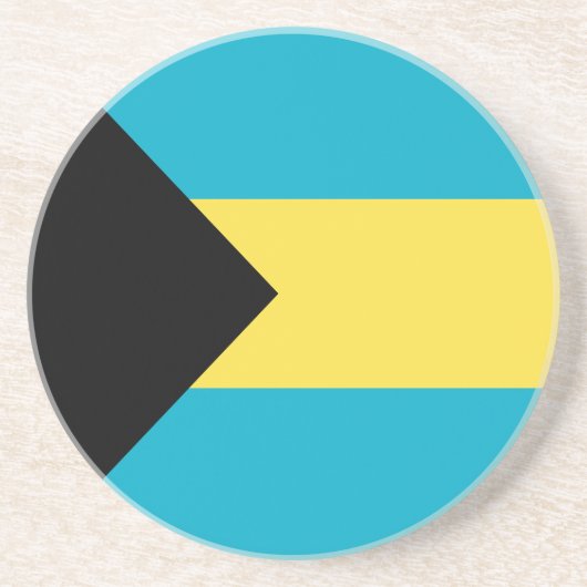 En Grès Dessous de verre de boisson du drapeau bahaméen pa (Devant)