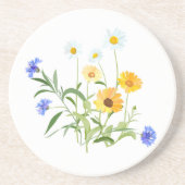 En Grès Dessous de verre de boisson fleur sauvage (Devant)