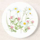 En Grès Dessous de verre de boisson fleur sauvage (Devant)