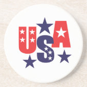 En Grès Dessous de verre de boisson patriotique (Devant)