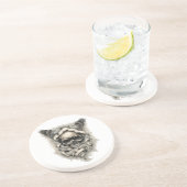 En Grès Dessous de verre de boisson Sandstone avec "Ailes (Côté)