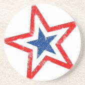En Grès Dessous de verre de boisson Star Patriotique (Devant)
